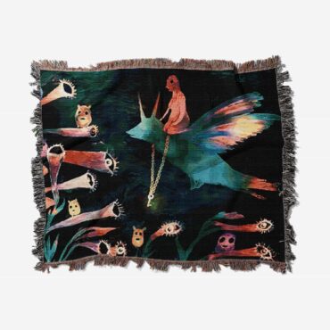 David Gilmour Dark And Velvet Night Art 2 Woven Blanket