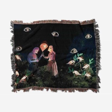 David Gilmour Dark And Velvet Night Art 3 Woven Blanket