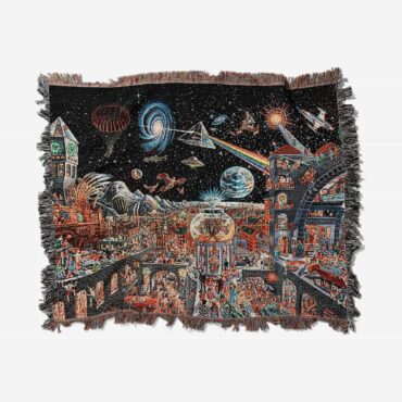 Echoes From The Darkside Of The Moon Woven Blanket