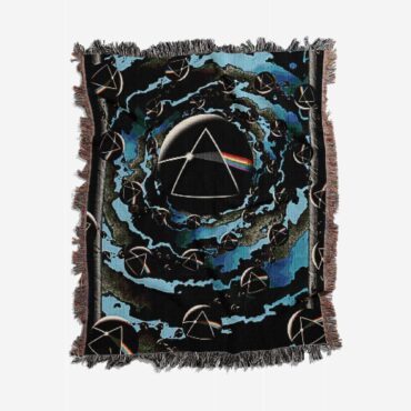 Good bye Blue Sky Dark Side Of the Moon Woven Blanket