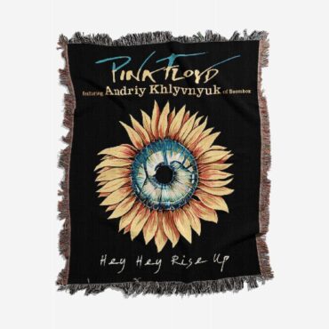 Hey hey Rise up Sunflower Woven Blanket