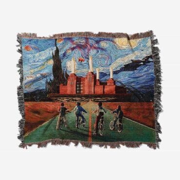 Pigs Can Fly Stranger Things x Animals Woven Blanket
