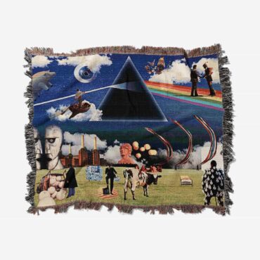 Pink Floyd DSOTM WYWH Division Bell Pulse Animal Collage Album Woven Blanket