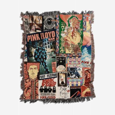 Pink Floyd Vintage Rock Concert Woven Blanket