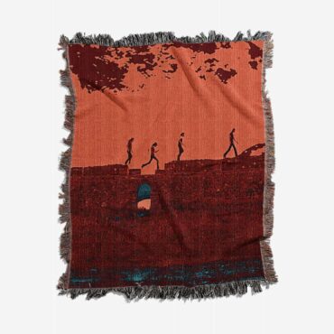 Pink Floyd at Pompeii MCMLXXII Art Woven Blanket