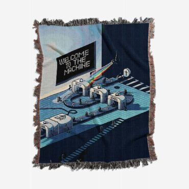 Welcome To The Machine Woven Blanket