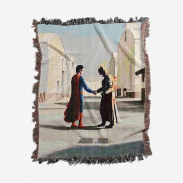 superman vs batman Wish You Were Here Woven Blanket