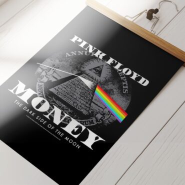 Dark Side of the Moon Illuminati Pyramid Money Poster