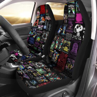 Pink Floyd Collage Digital Art Car Seat Cover