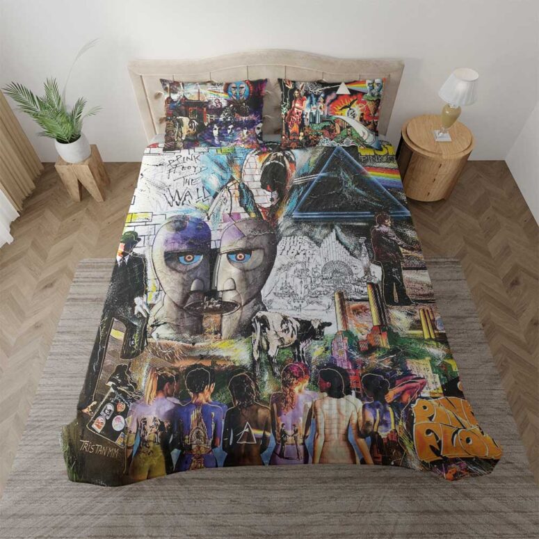 Pink Floyd Psychedelic Rock Album Cover Bedding Set