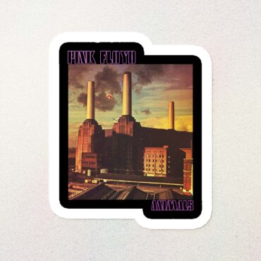 Animals Album Cover Flying Pig Battersea Power Station Pink Floyd Kiss Cut Sticker