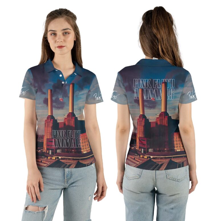 Animals Album Cover Flying Pig Battersea Power Station Pink Floyd Polo Shirt