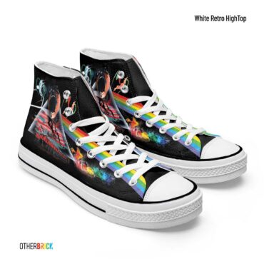DSOTM Pink Floyd The Wall Screaming Face Fecking Flower Art Canvas Shoe