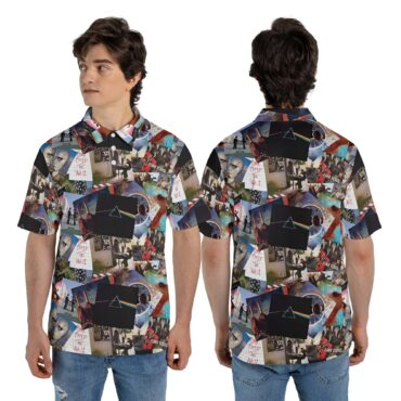 Pink Floyd Album Art Collage Covers Polo Shirt
