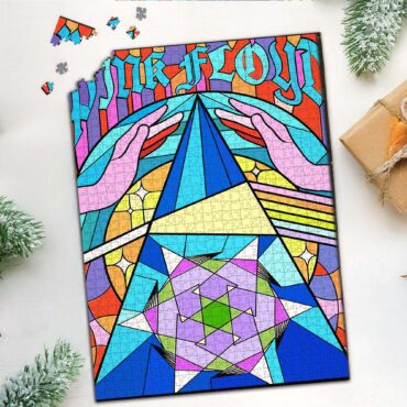 Pink Floyd DSOTM Band Stained Glass Colorful Puzzle