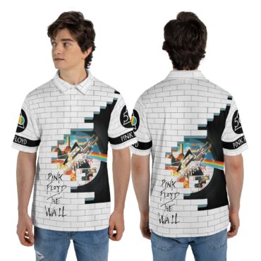 Pink Floyd Wish You Were Here The Wall Animals DSoTM 50th Polo Shirt