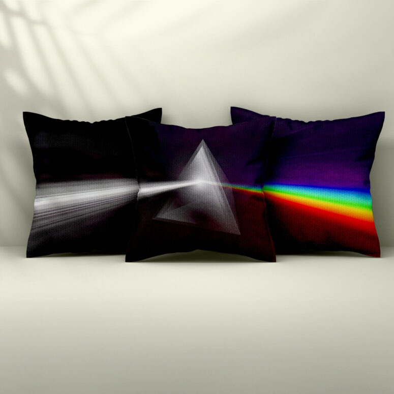 The Dark Side of The Moon Digital Painting Set 3 Cushion Pillow