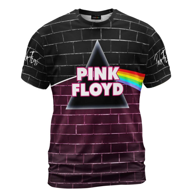 The Wall Dark Side Of The Moon Pink Floyd Purple Black Shirt