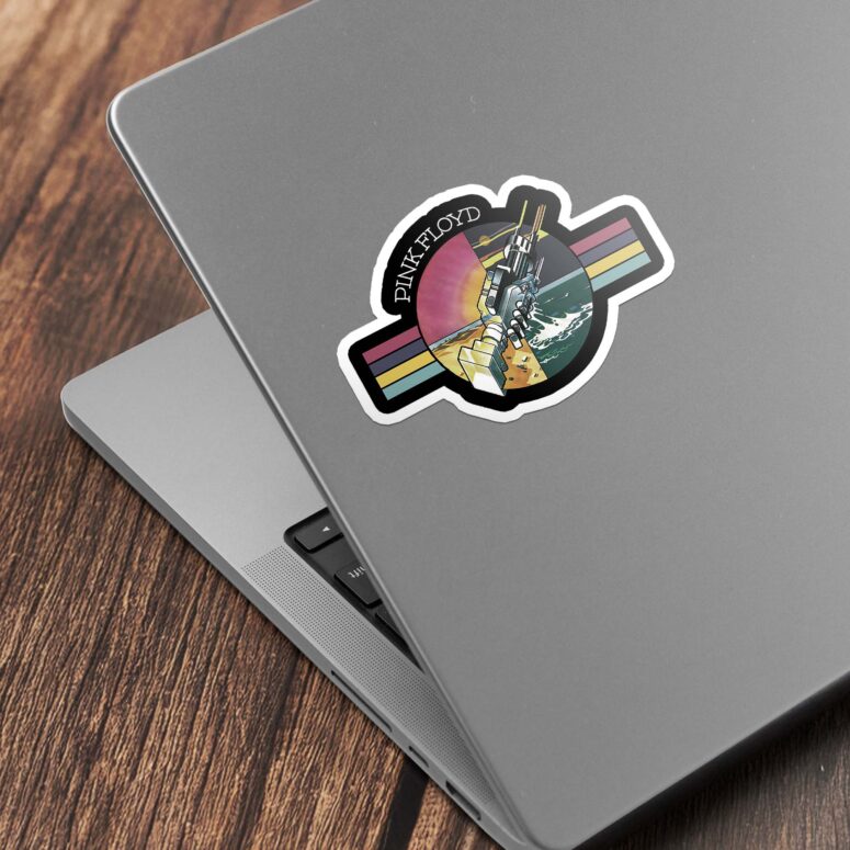 Welcome To The Machine Retro Pink Floyd Kiss Cut Sticker