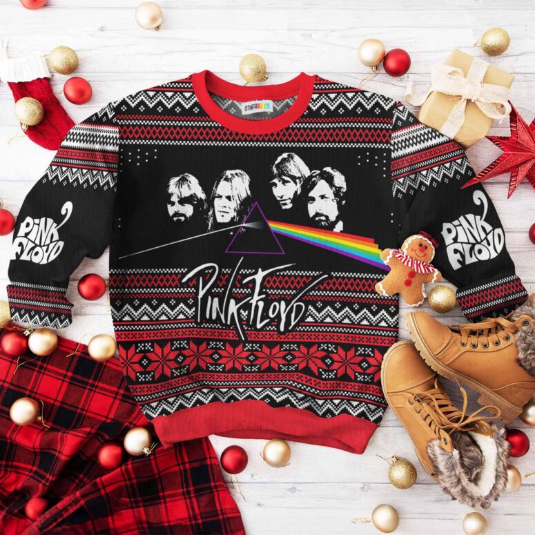 Full Band The Dark Side of the Moon Pink Floyd Christmas Ugly Sweater