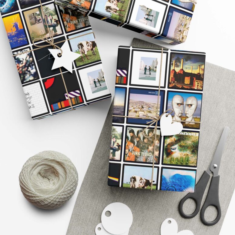 Pink Floyd Album Collage Wrapping Paper