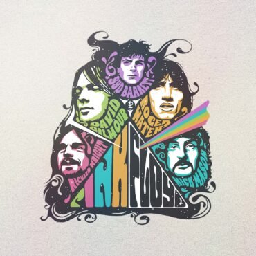 Pink Floyd Members Art Vintage Car Sticker