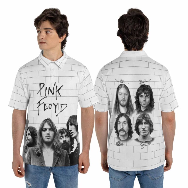 Pink Floyd The Wall Roger David Richard Nick Illustration Polo Shirt