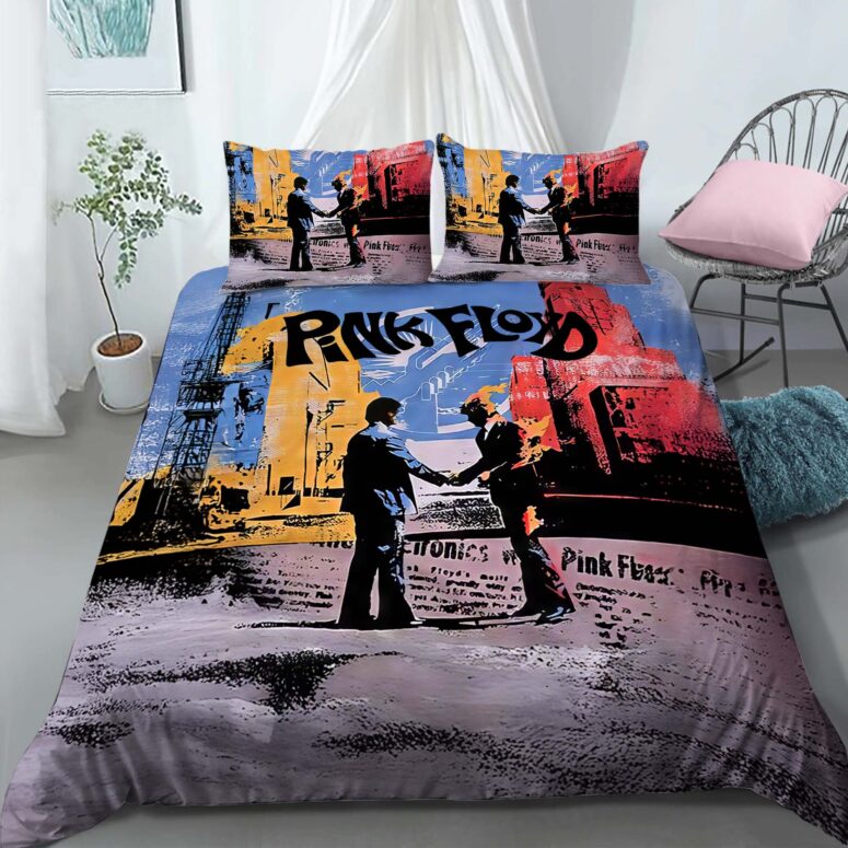 Pink Floyd Wish You Were Here Album Cover Vintage Bedding Set