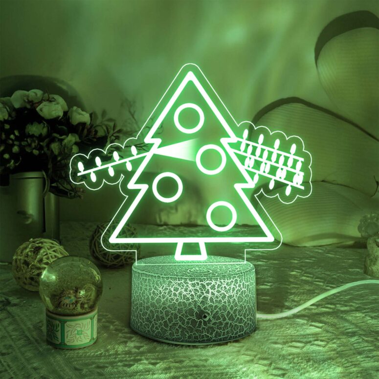 The Dark Side of Christmas Pink Floyd Night Lamp