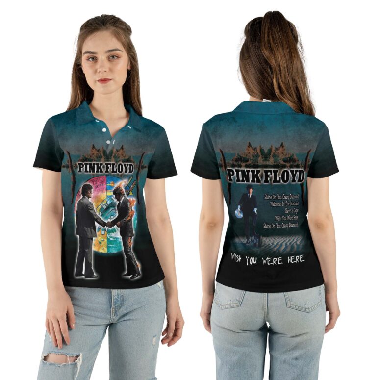 Wish You Were Here Desert Man in Bowler Diver Shakehand Polo Shirt