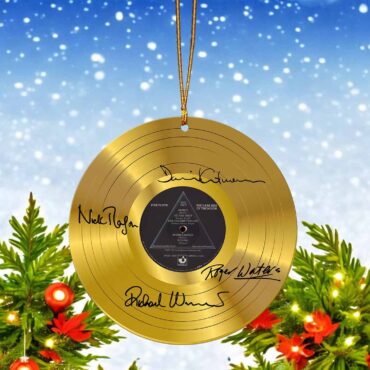 Pink Floyd Signed Gold Vinyl Record Ornament