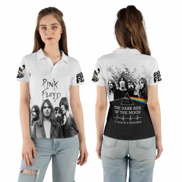 Pink Floyd The Wall Dark Side Of The Moon 50 years Anniversary Polo Shirt