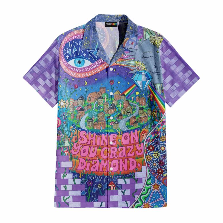 Shine On You Crazy Diamond Inspired Pink Floyd Hawaiian Shirt